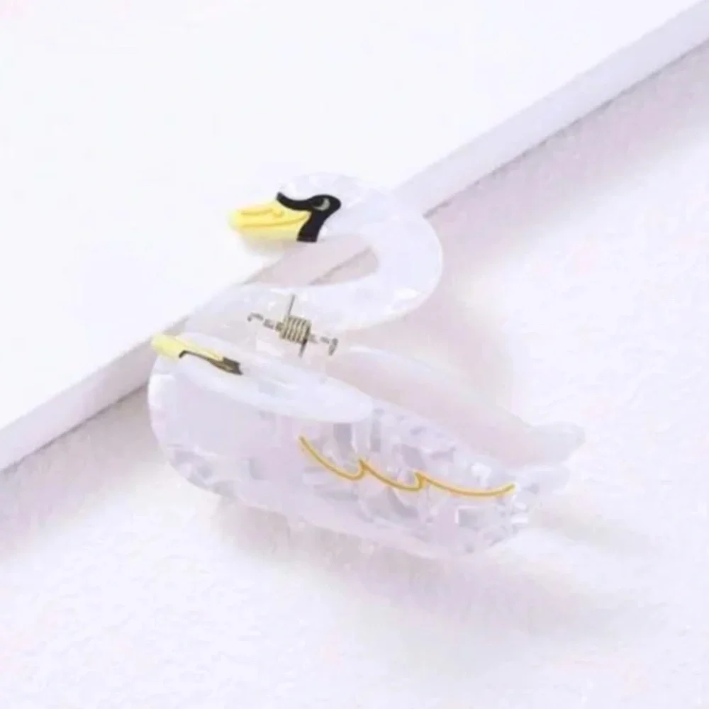 ❤️❤️ FREE Swan Bird Chic Glam Girly Trendy Modern Minimalist Dove Hair Claw Clip